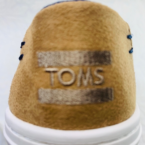 Toms Luca Navy striped chambray slip on si…beach wear, back to school easy on - Picture 8 of 8